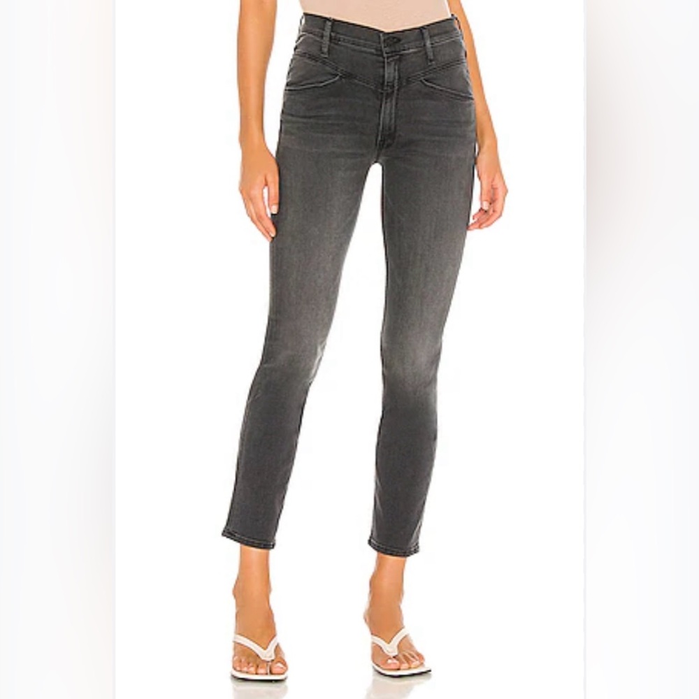 Mother The Dazzler Yoke Front Ankle Jean in the color Lighting Up Lanterns‎